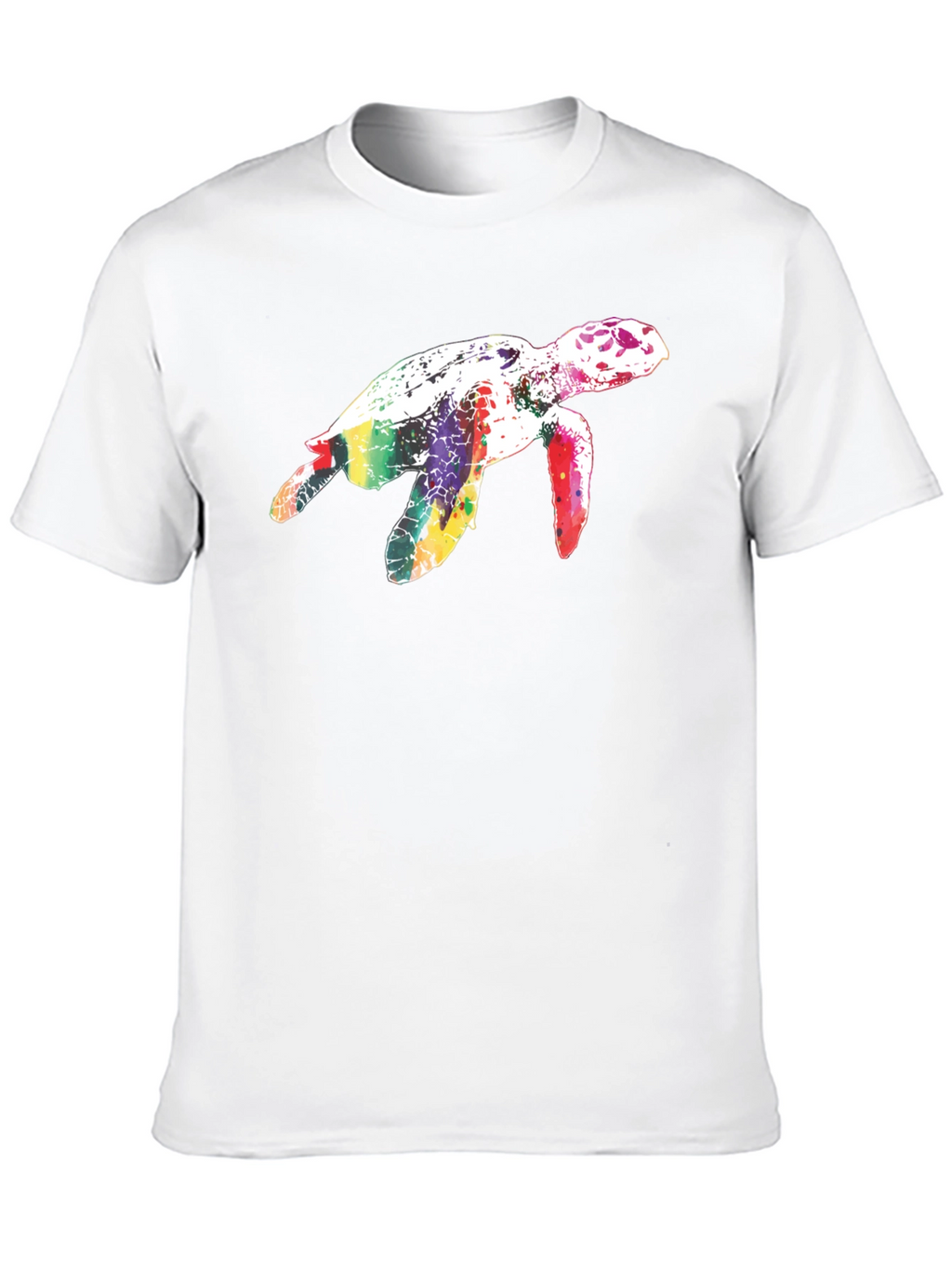 Rainbow Turtle Black T-Shirt