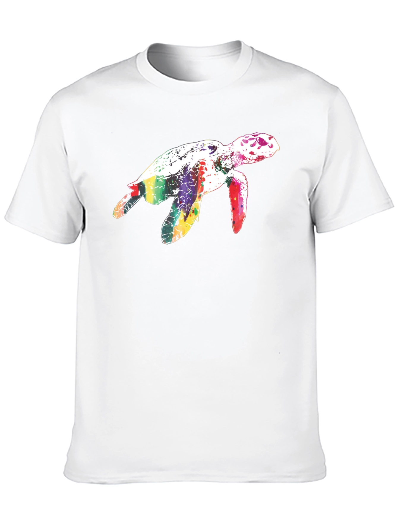 Rainbow Turtle Black T-Shirt