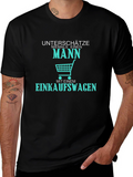 Mens Never Underestimate a Man Black Graphic T-Shirt