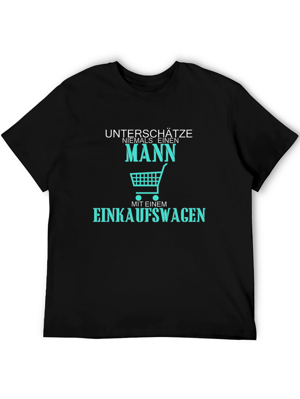 Mens Never Underestimate a Man Black Graphic T-Shirt