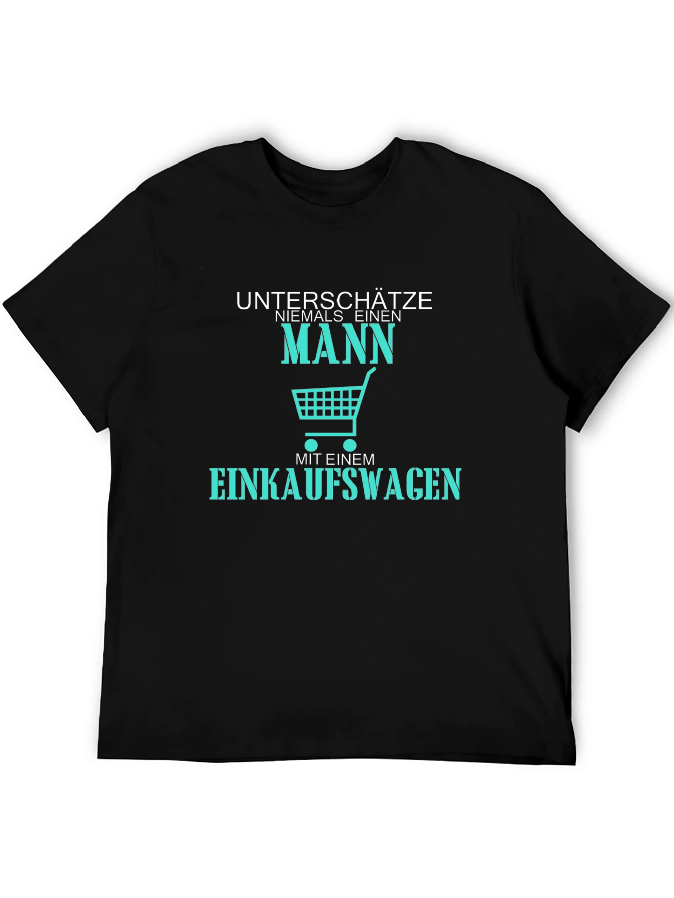 Mens Never Underestimate a Man Black Graphic T-Shirt