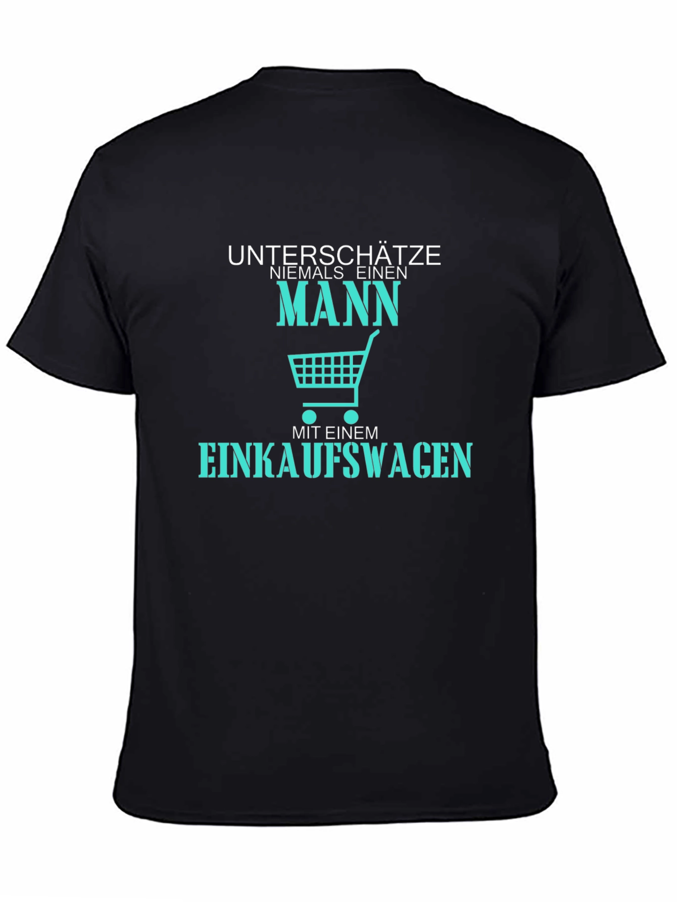Mens Never Underestimate a Man Black Graphic T-Shirt