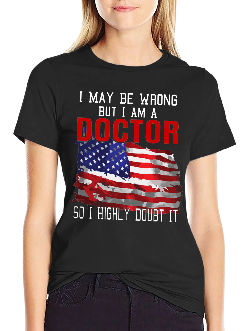 Doctor American Flag Humor T-Shirt