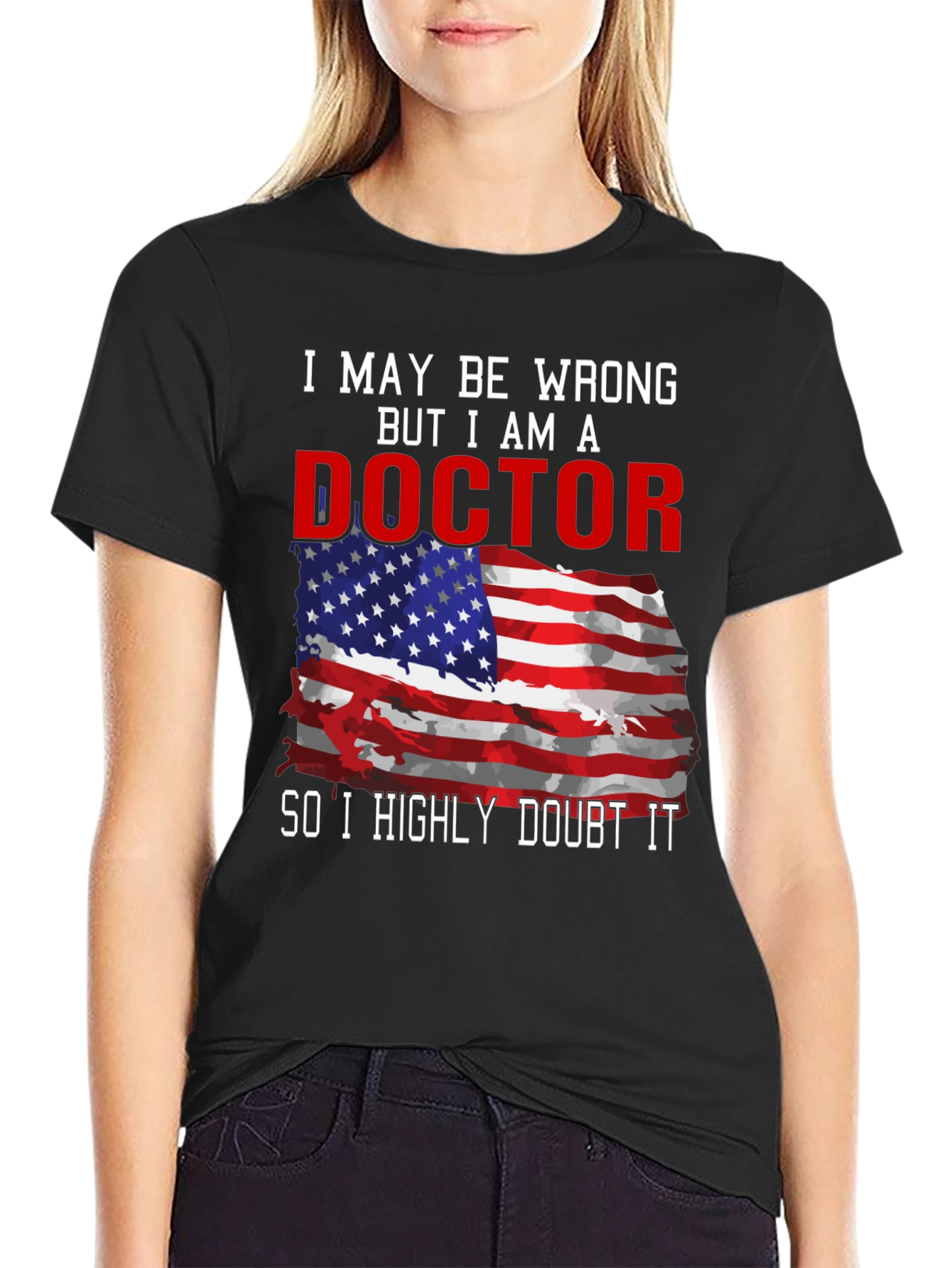 Doctor American Flag Humor T-Shirt