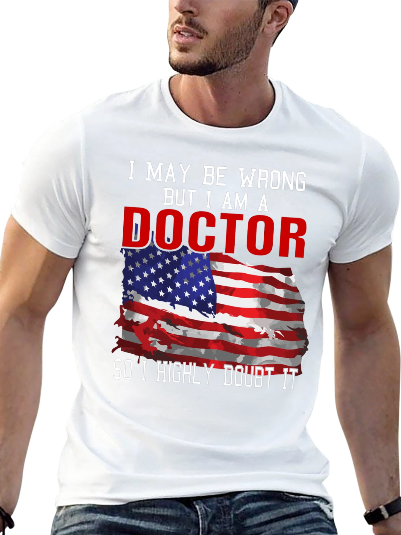Doctor American Flag Humor T-Shirt