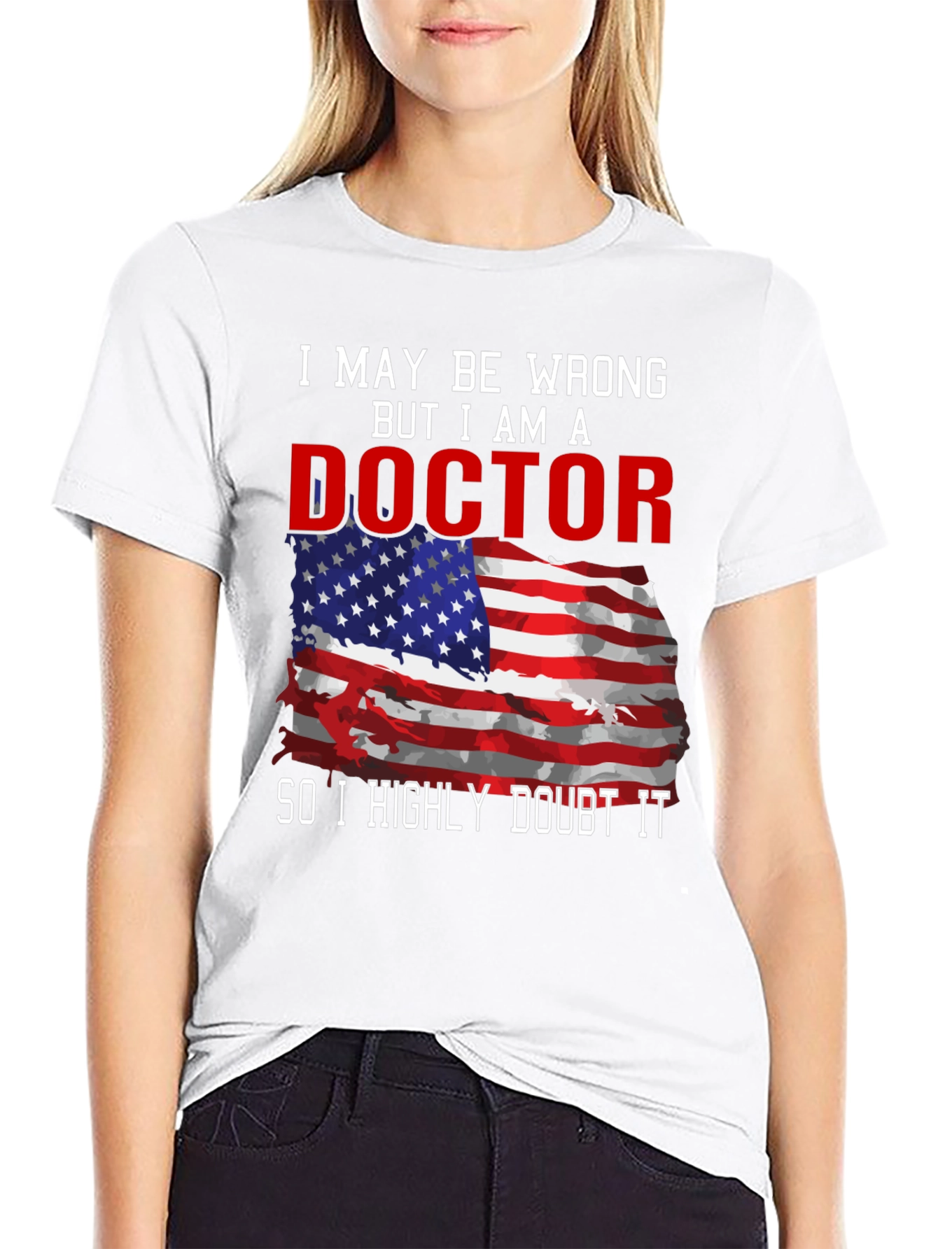 Doctor American Flag Humor T-Shirt