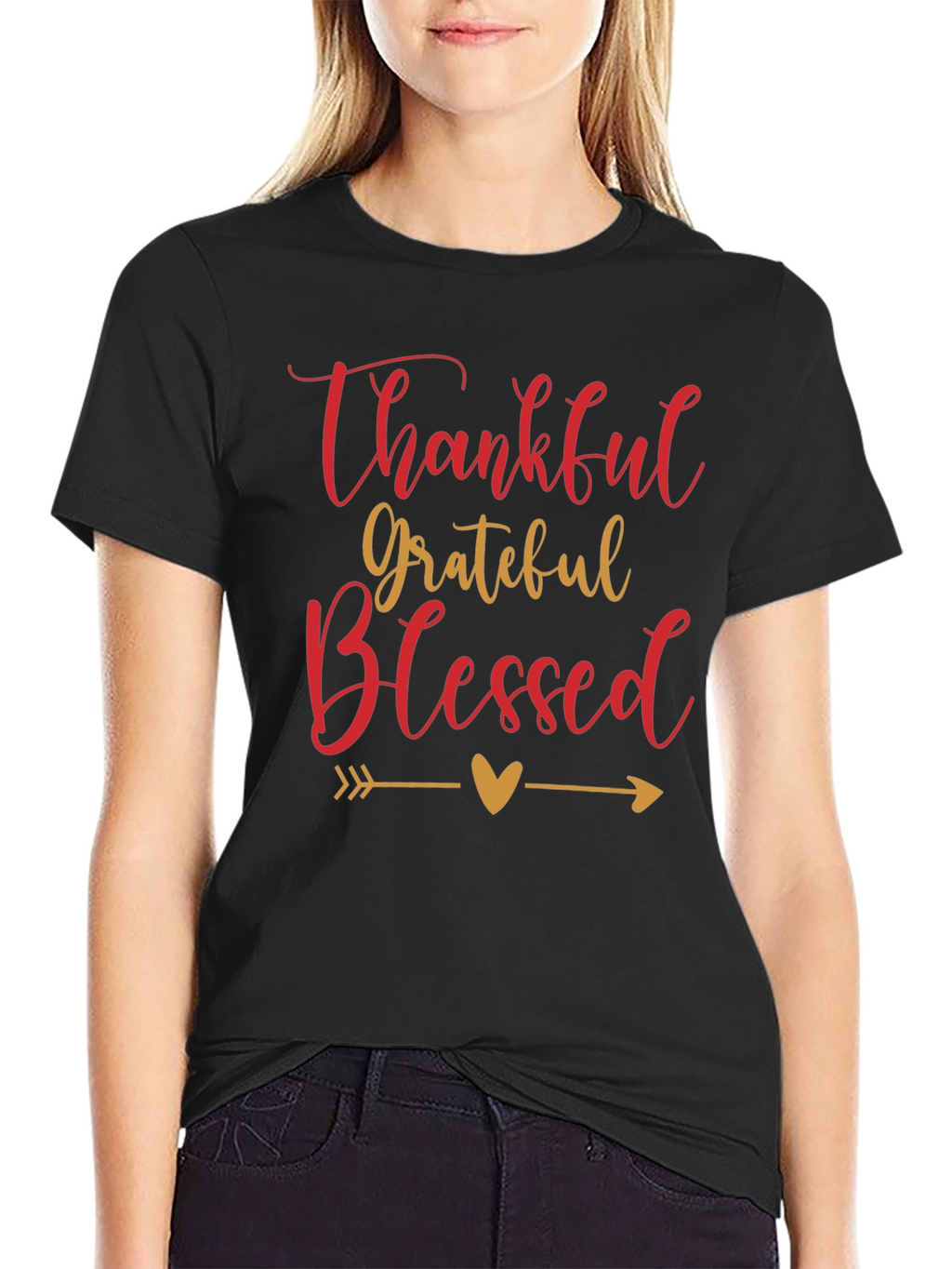 Thankful Grateful Blessed Graphic Tee