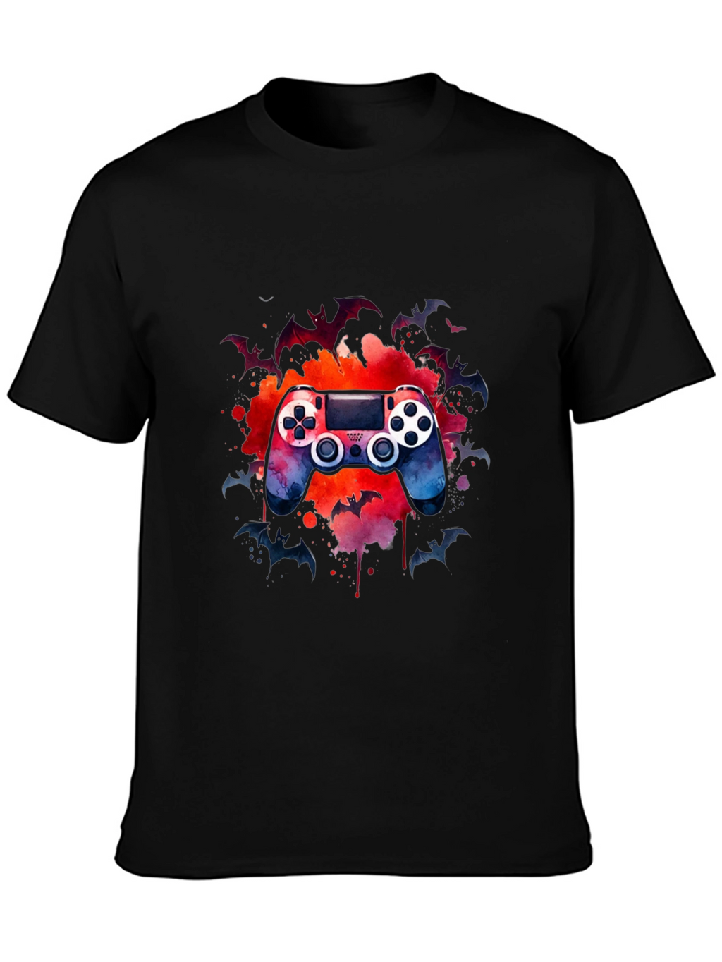 Gamers Night T-Shirt - Controller & Bats Design