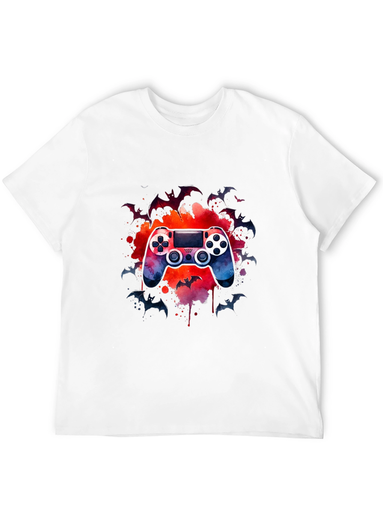 Gamers Night T-Shirt - Controller & Bats Design