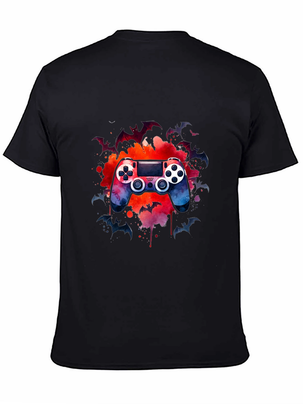 Gamers Night T-Shirt - Controller & Bats Design