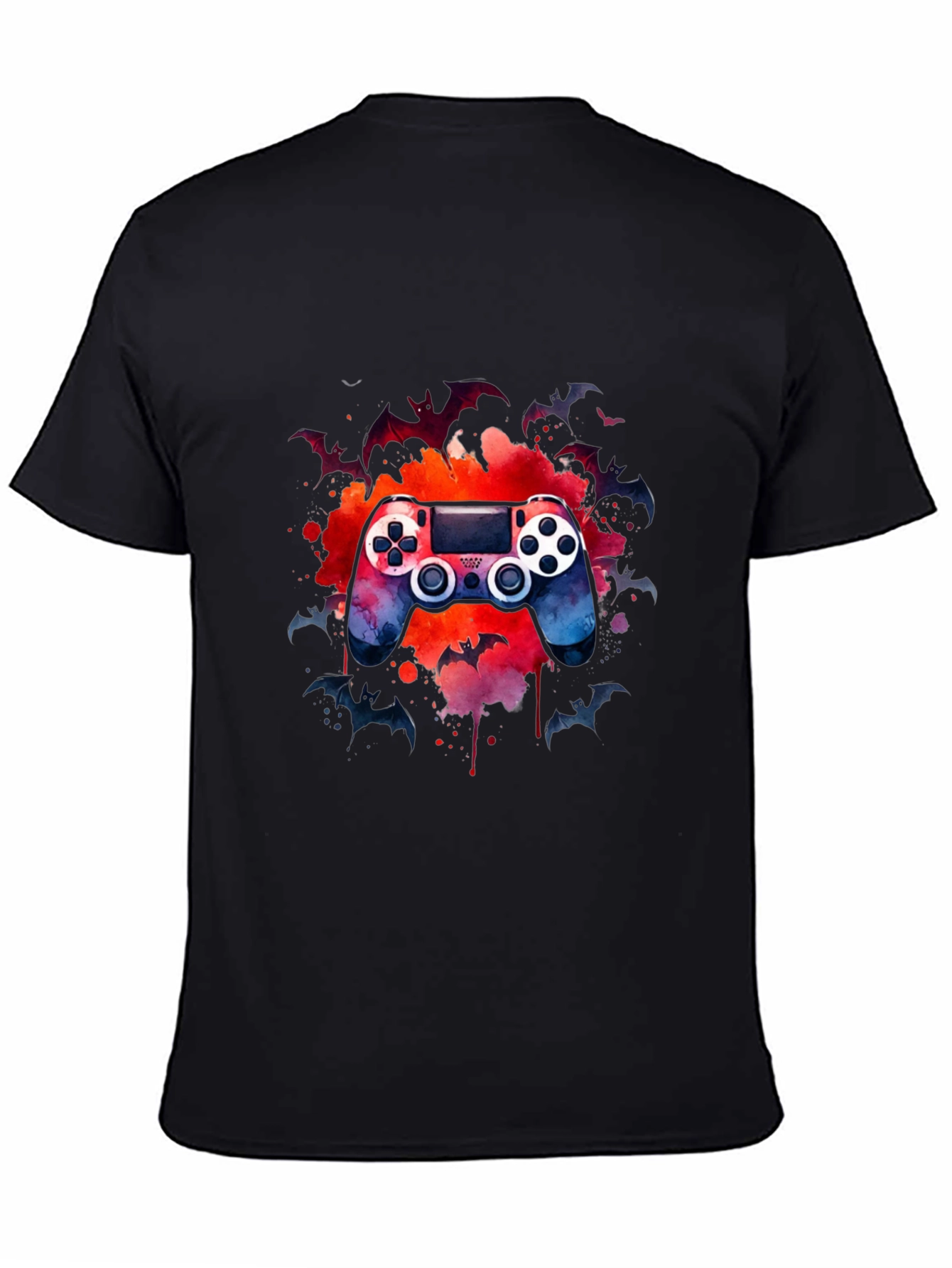 Gamers Night T-Shirt - Controller & Bats Design