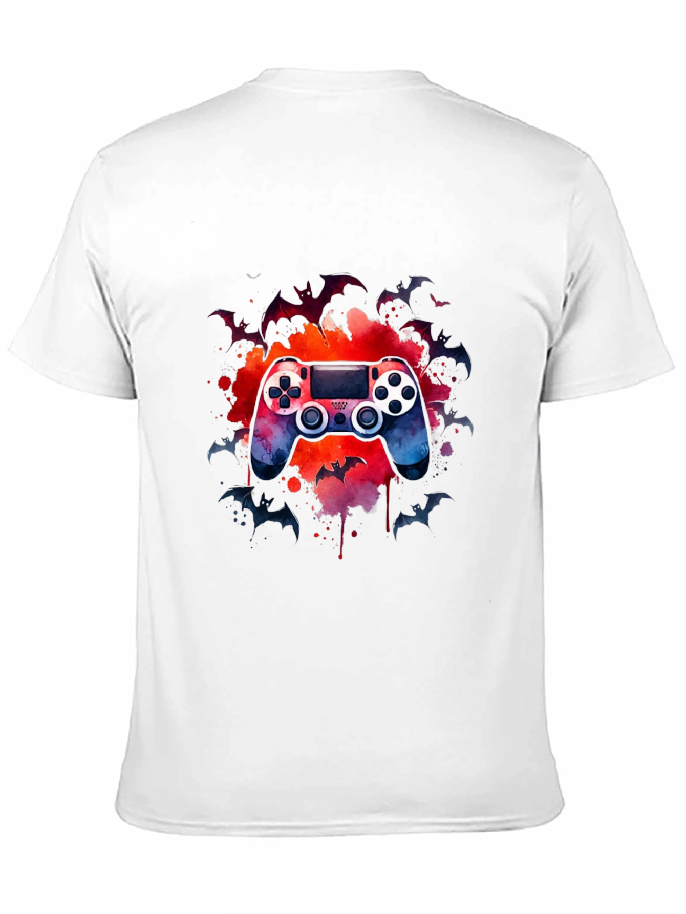 Gamers Night T-Shirt - Controller & Bats Design