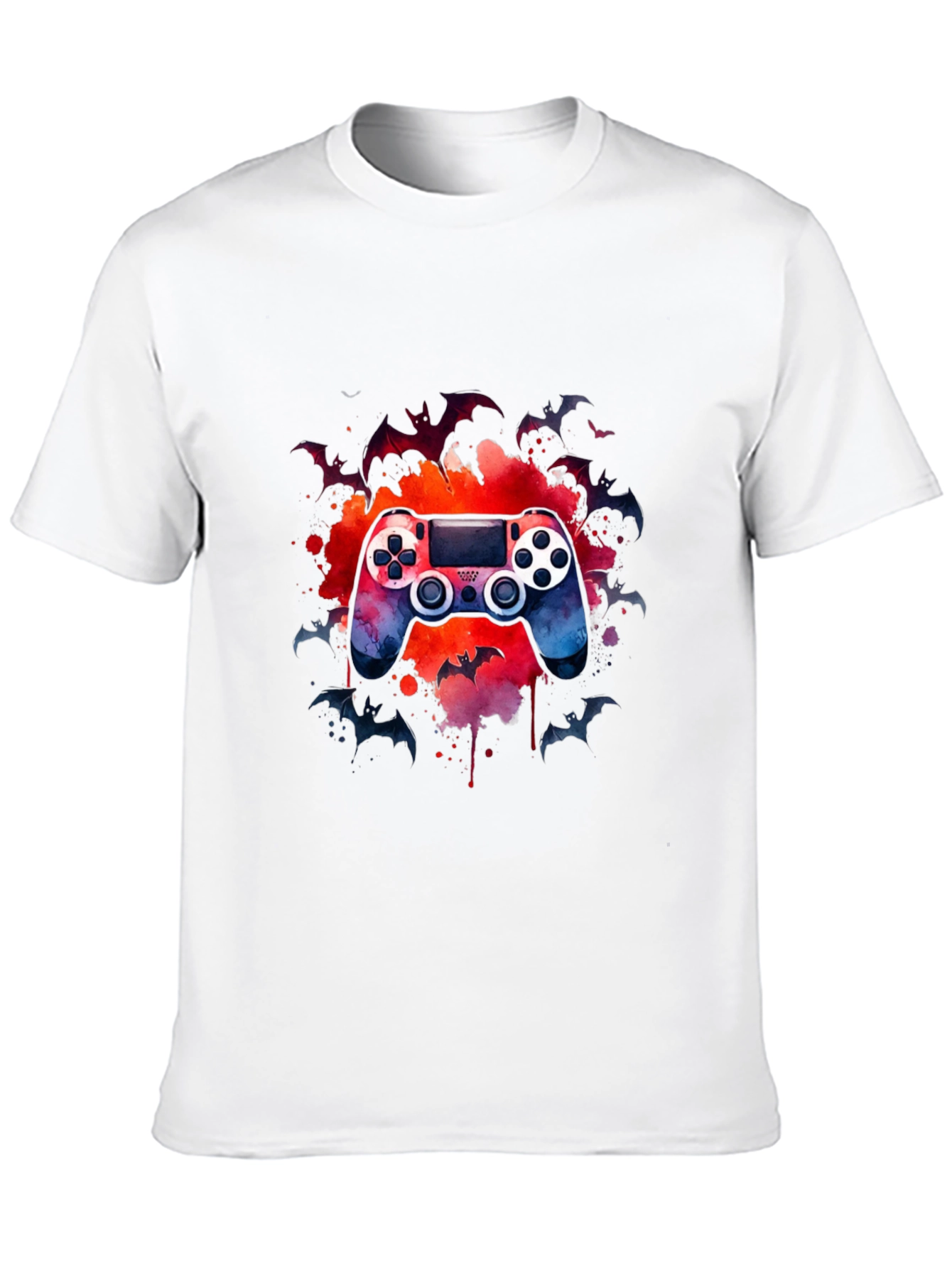 Gamers Night T-Shirt - Controller & Bats Design