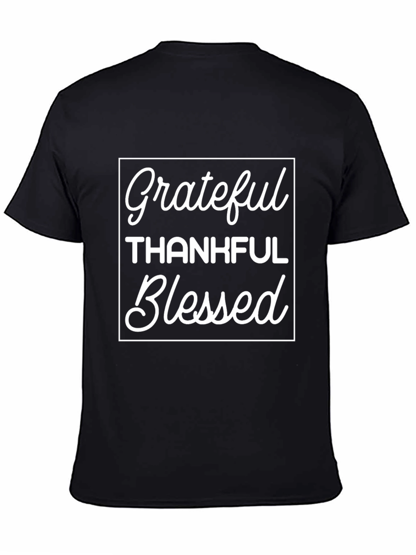 Grateful Thankful Blessed Black T-Shirt