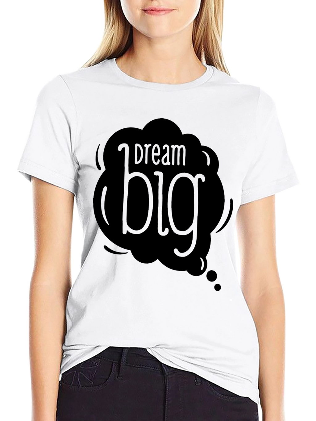 Dream Big Graphic Black T-Shirt