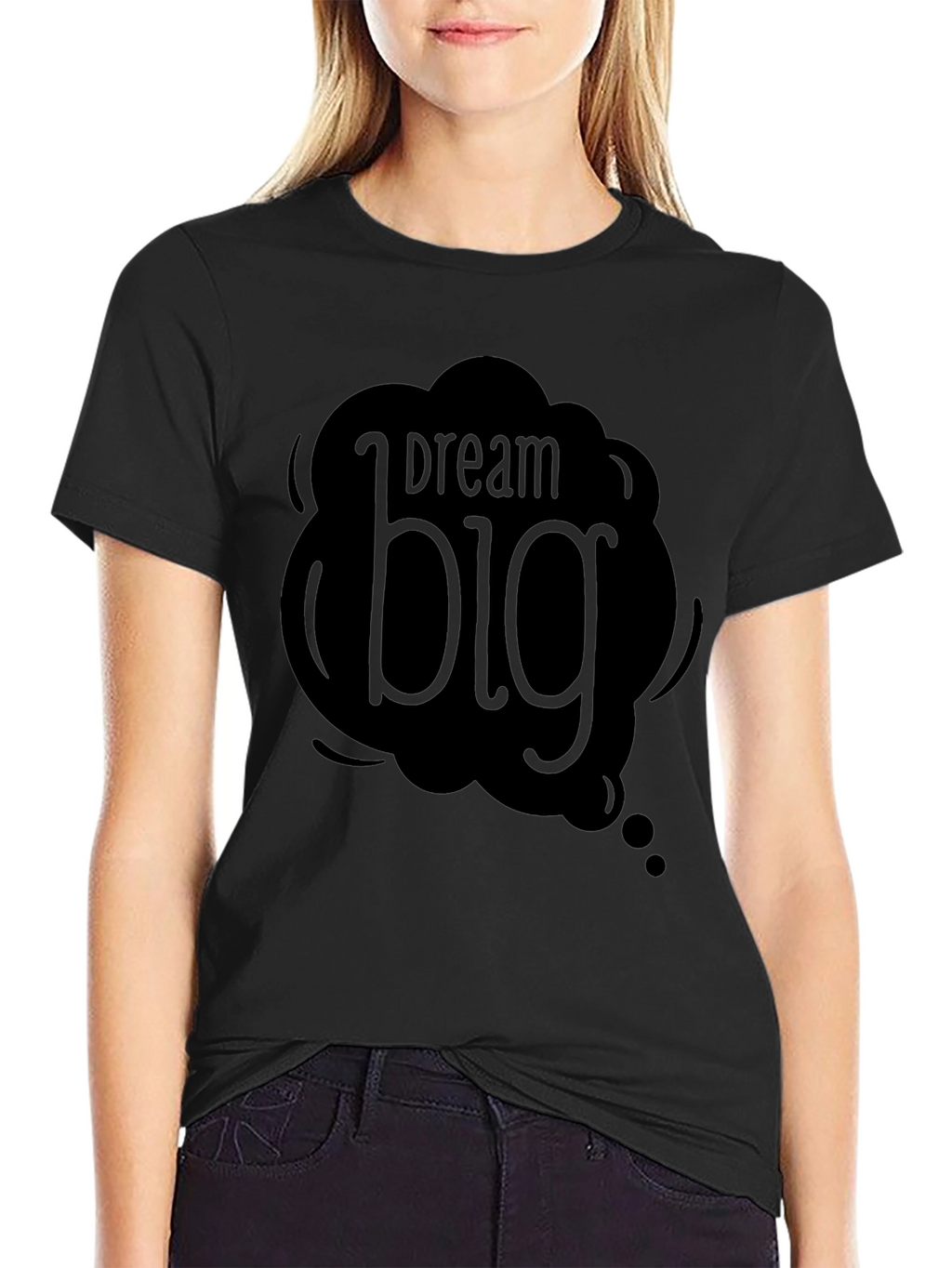 Dream Big Graphic Black T-Shirt