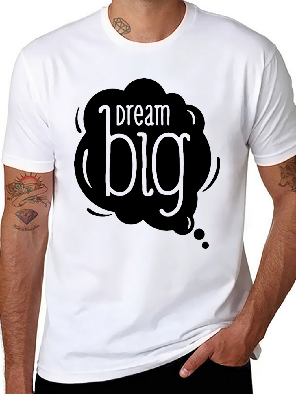 Dream Big Graphic Black T-Shirt