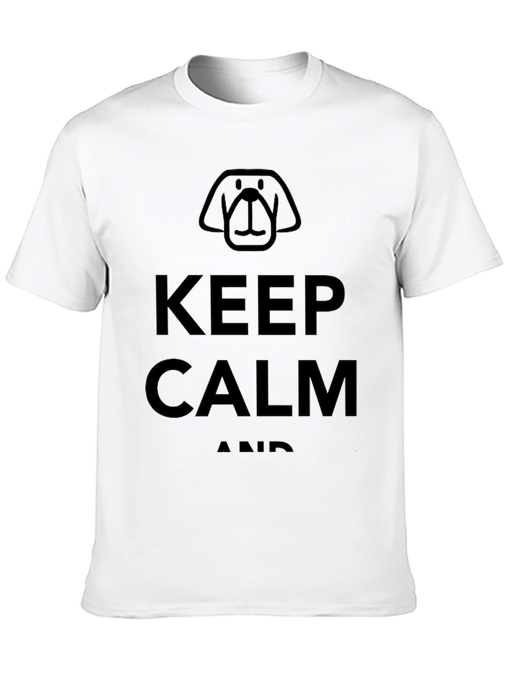 Keep Calm Dog Graphic Black T-Shirt