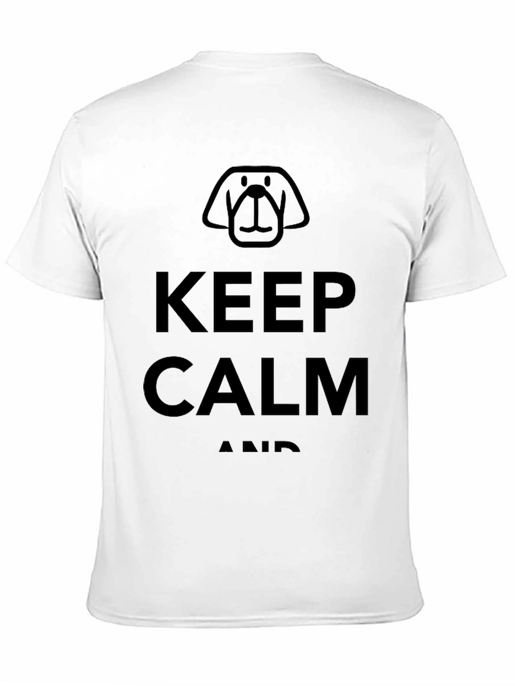 Keep Calm Dog Graphic Black T-Shirt