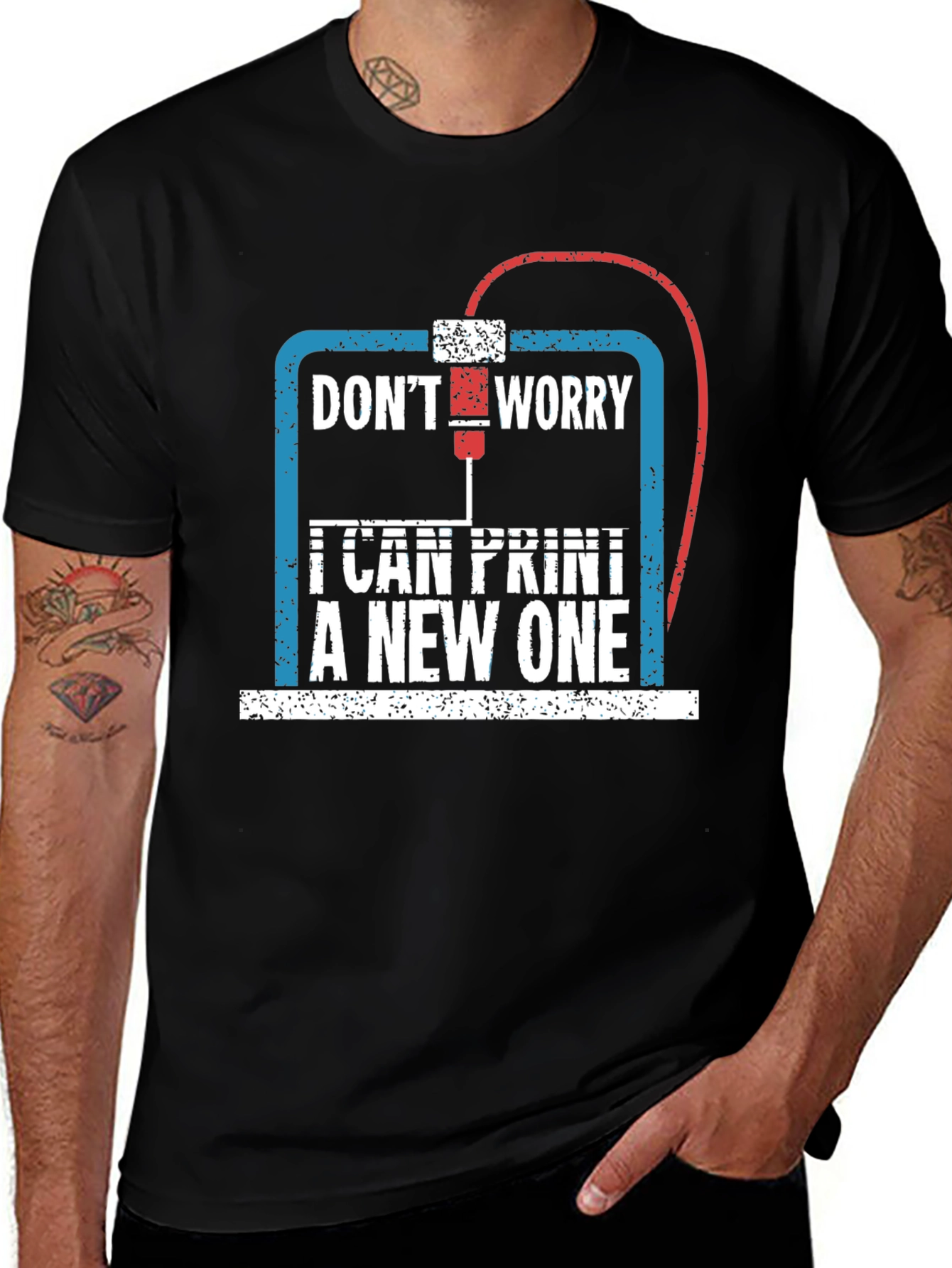3D Printer Enthusiast T-Shirt - Dont Worry I Can Print A New One!
