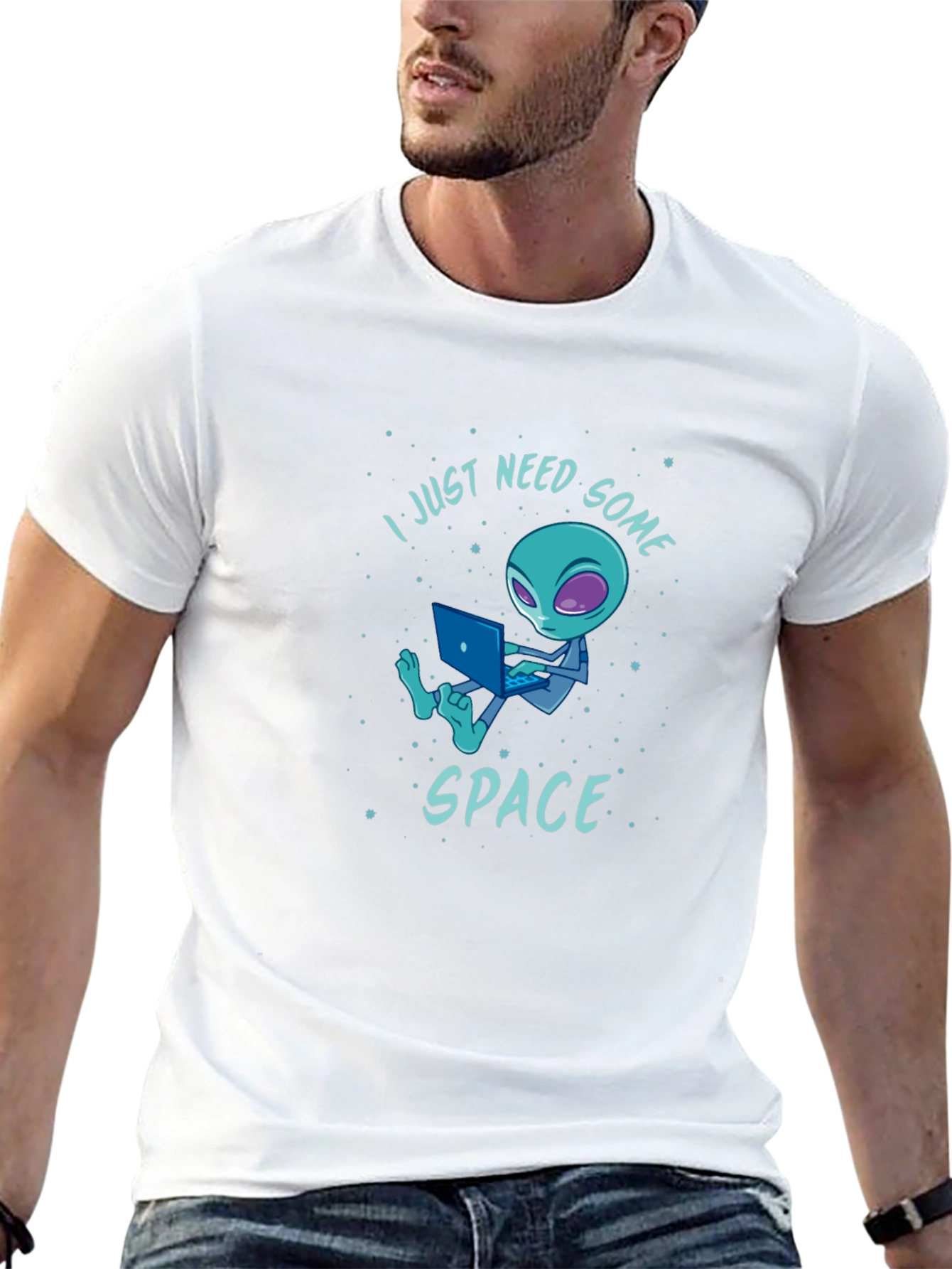 I Just Need Some Space Alien Graphic T-Shirt