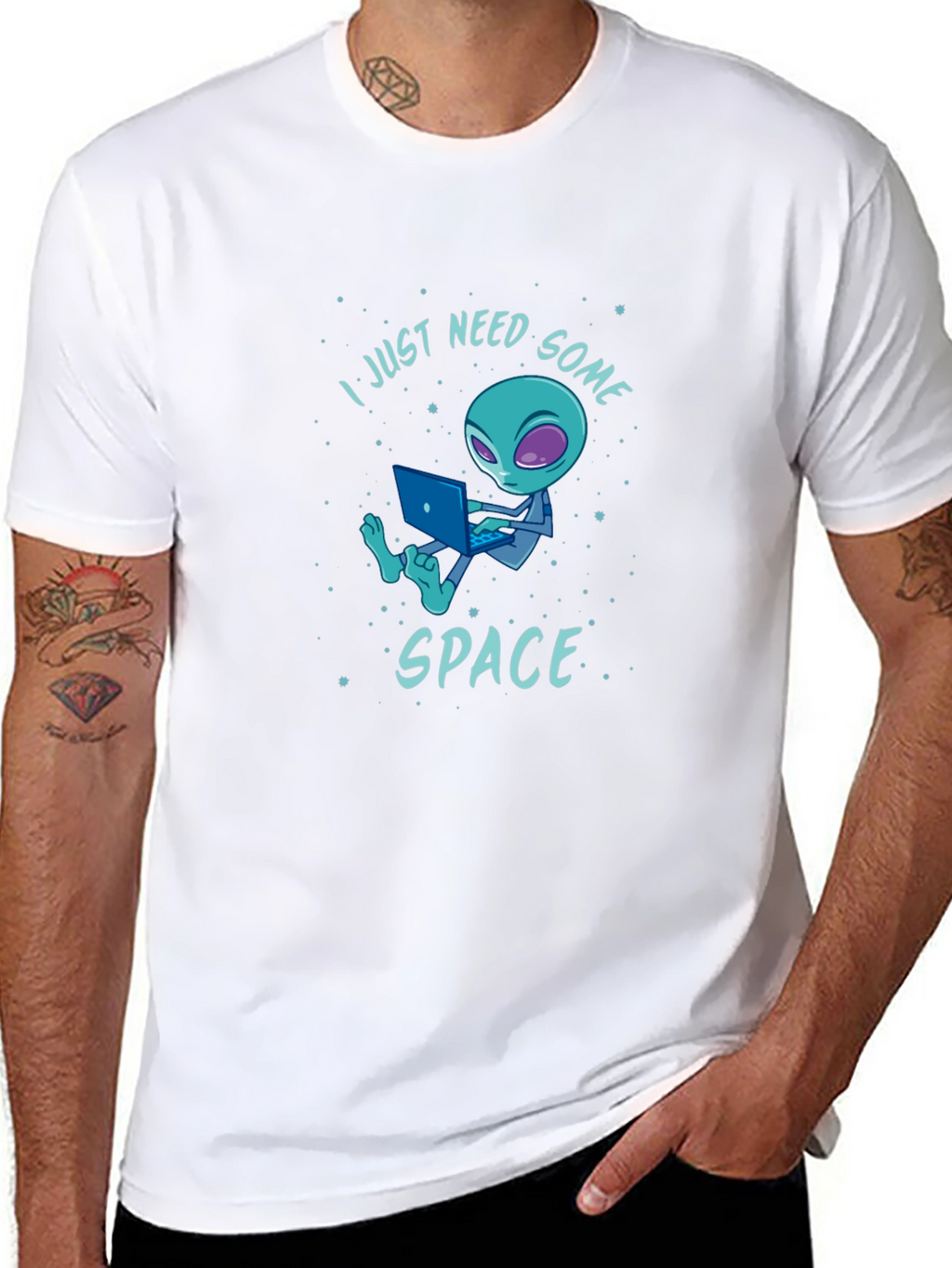 I Just Need Some Space Alien Graphic T-Shirt