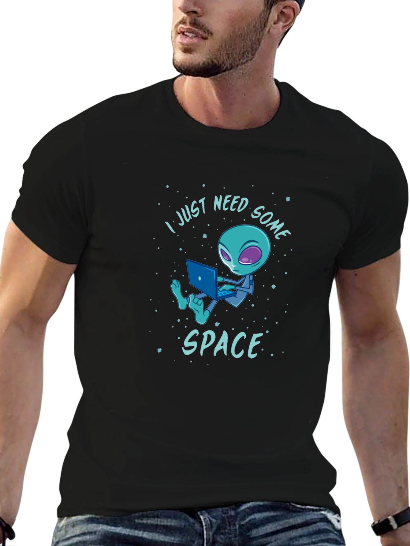 I Just Need Some Space Alien Graphic T-Shirt
