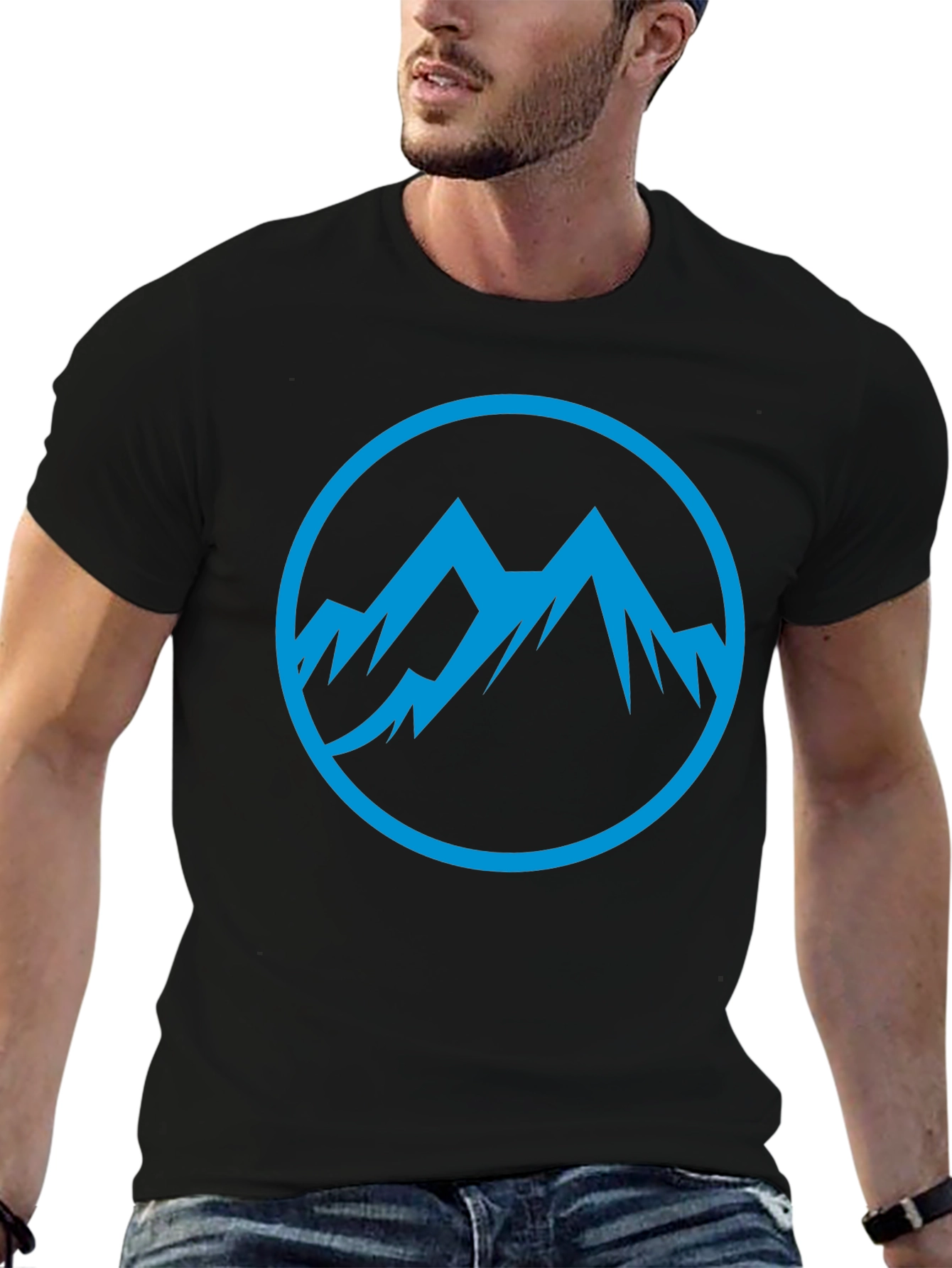 Mountain Peak Graphic Tee - Black