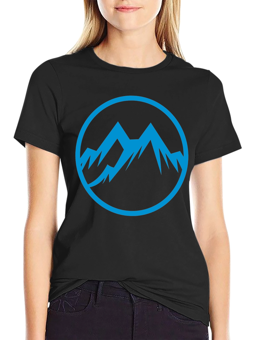Mountain Peak Graphic Tee - Black