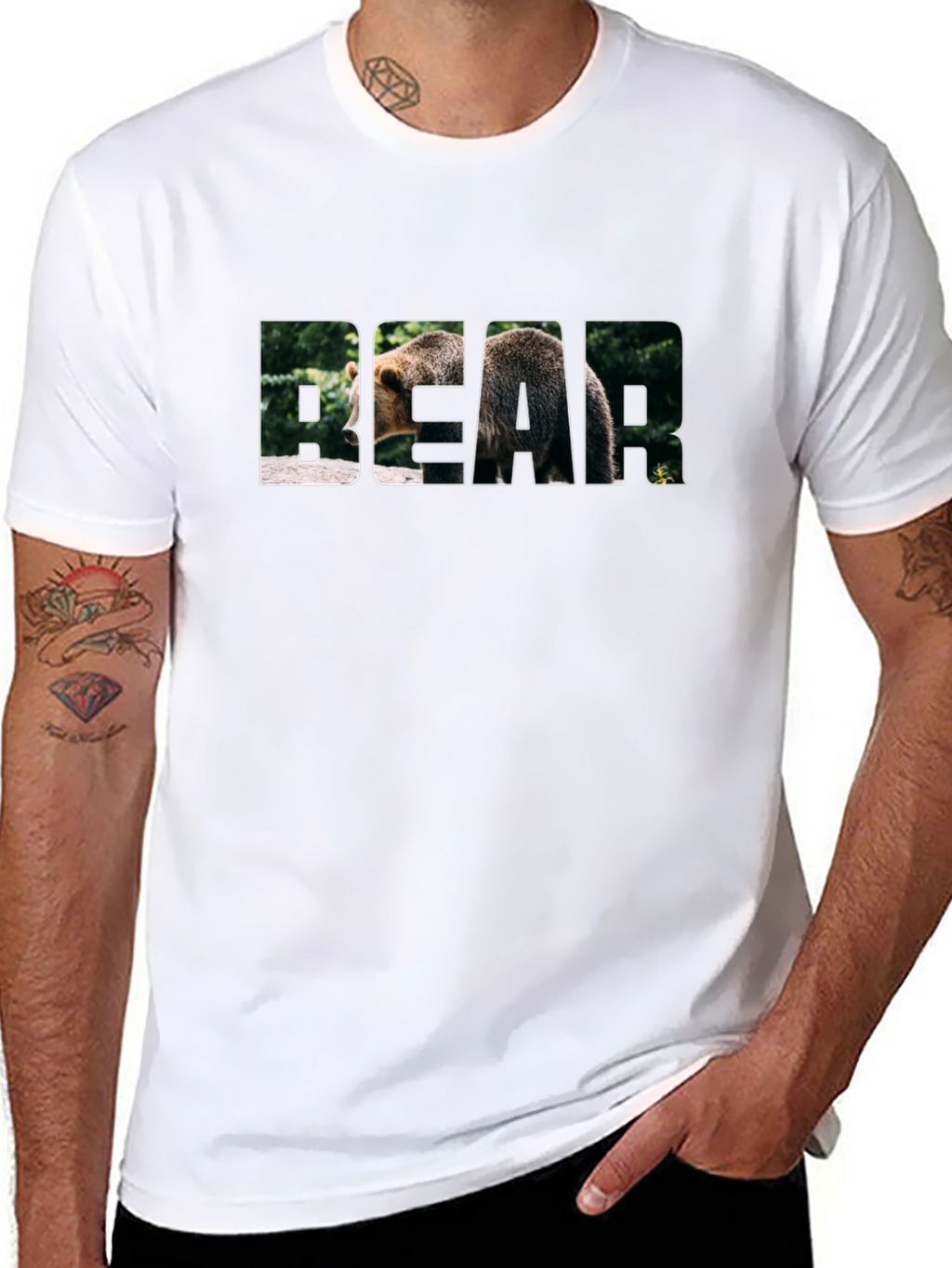 Bear Graphic Black T-Shirt