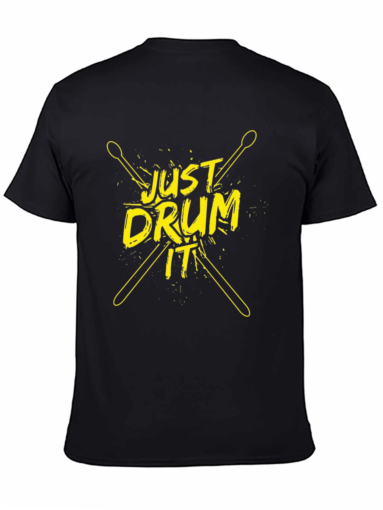 Just Drum It T-Shirt - Black Cotton Tee