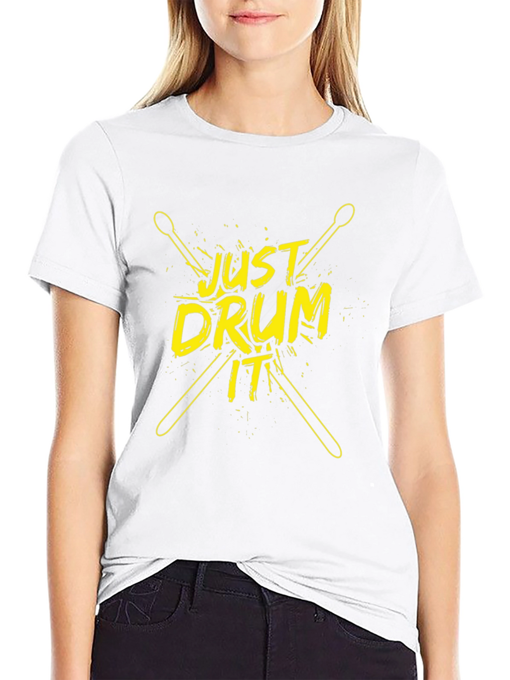 Just Drum It T-Shirt - Black Cotton Tee