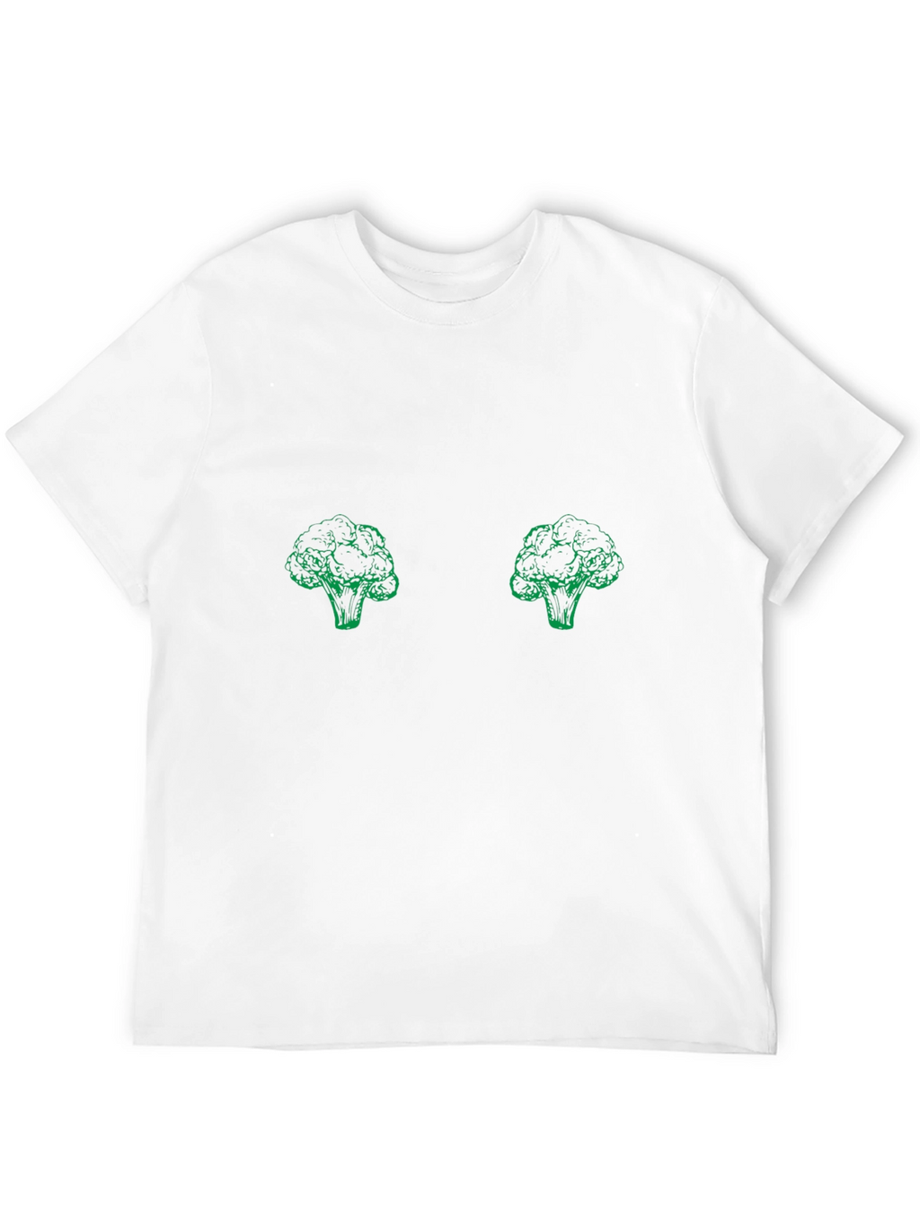 Broccoli Patterned Black T-Shirt
