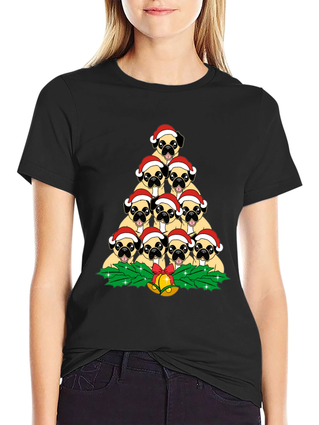 Pug Christmas Tree T-Shirt
