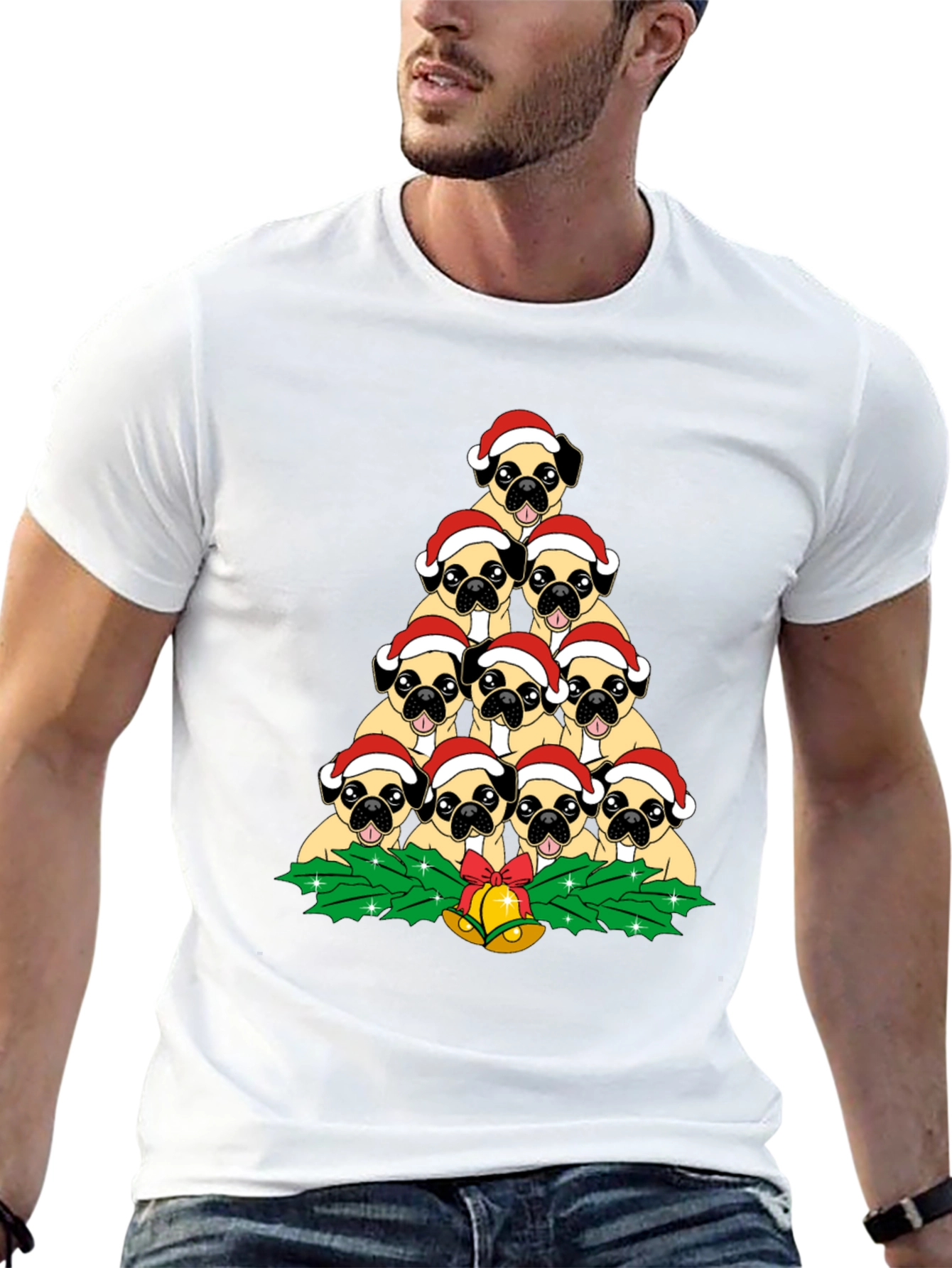 Pug Christmas Tree T-Shirt