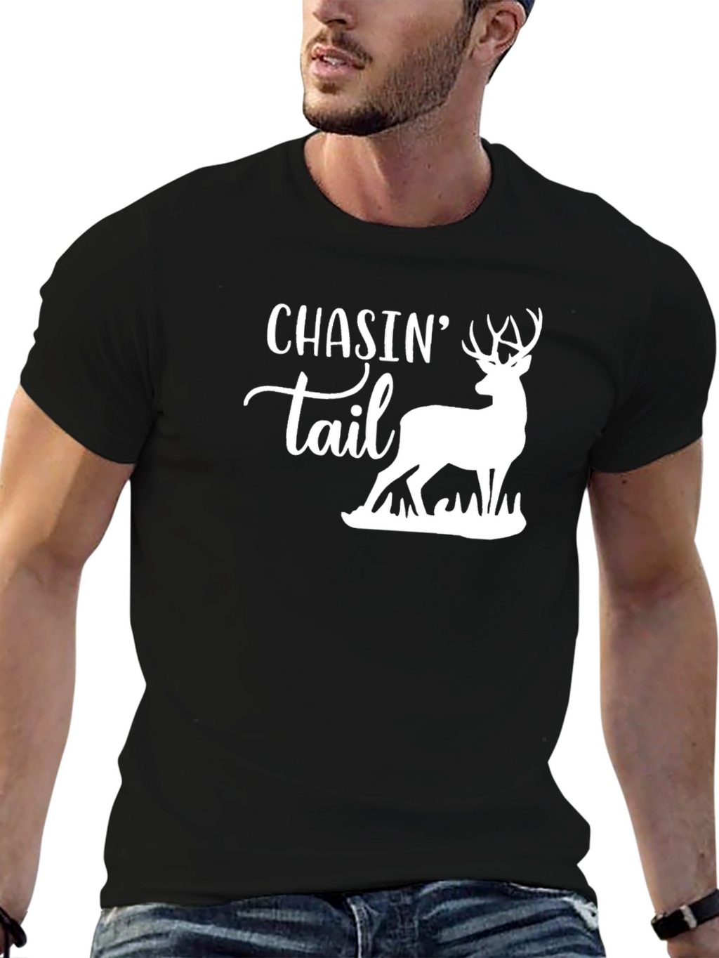 Chasin Tail Deer Graphic Tee - Black