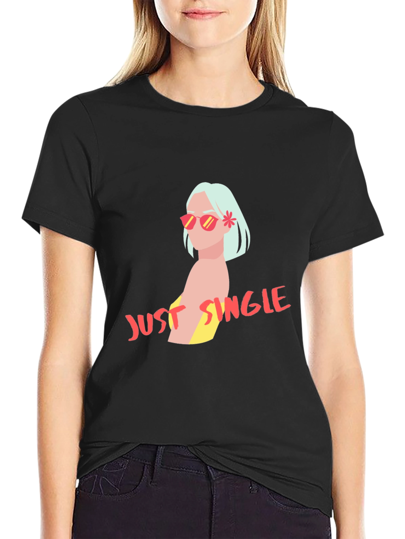 Just Single T-Shirt - Trendy Graphic Tee