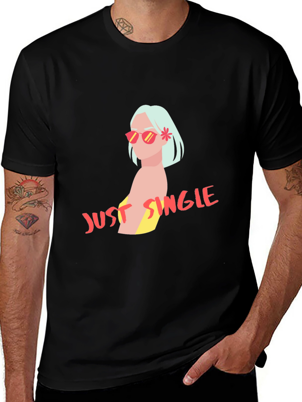 Just Single T-Shirt - Trendy Graphic Tee
