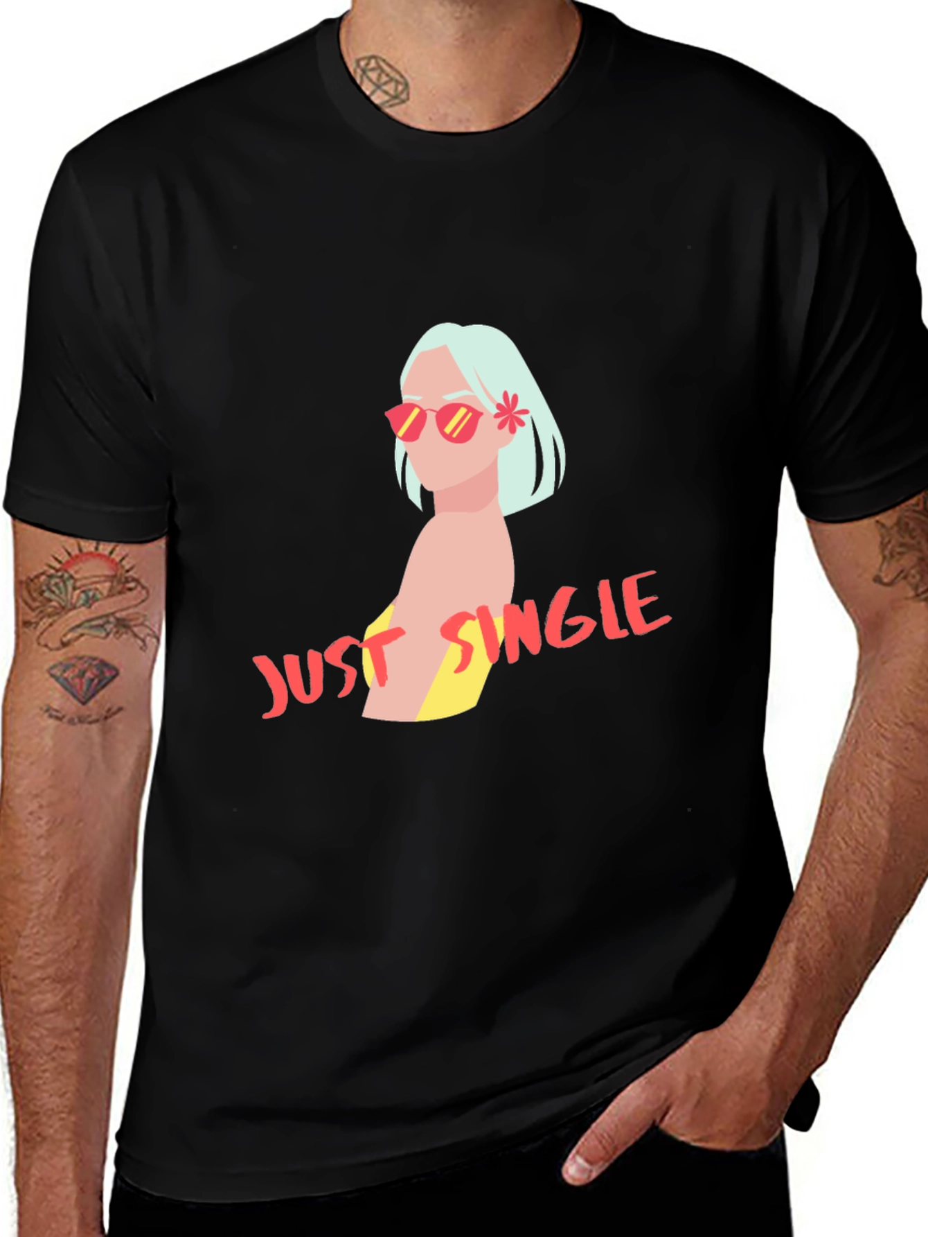 Just Single T-Shirt - Trendy Graphic Tee