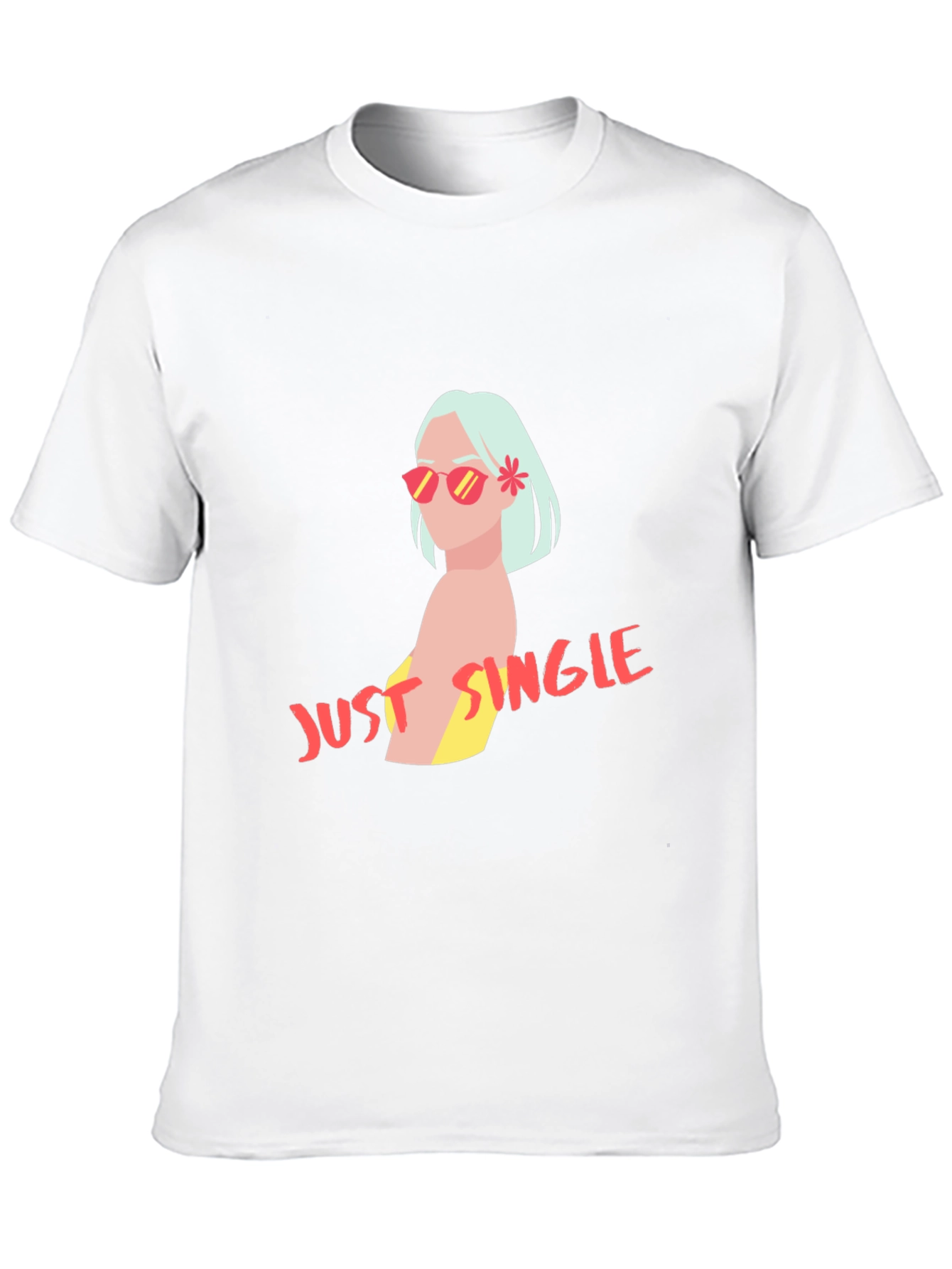 Just Single T-Shirt - Trendy Graphic Tee