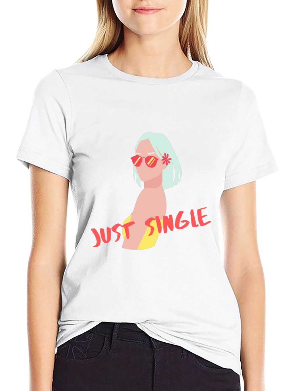 Just Single T-Shirt - Trendy Graphic Tee