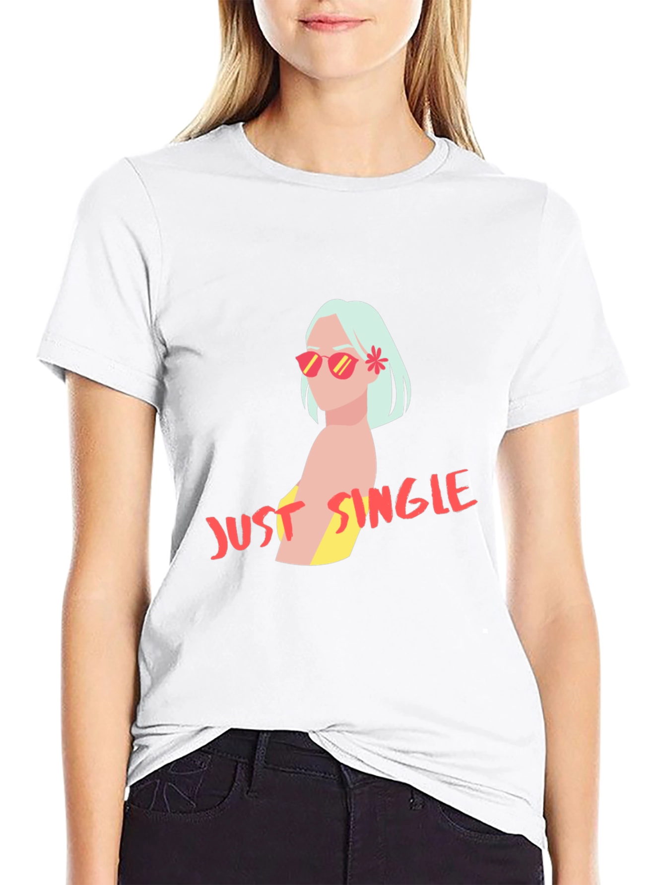 Just Single T-Shirt - Trendy Graphic Tee