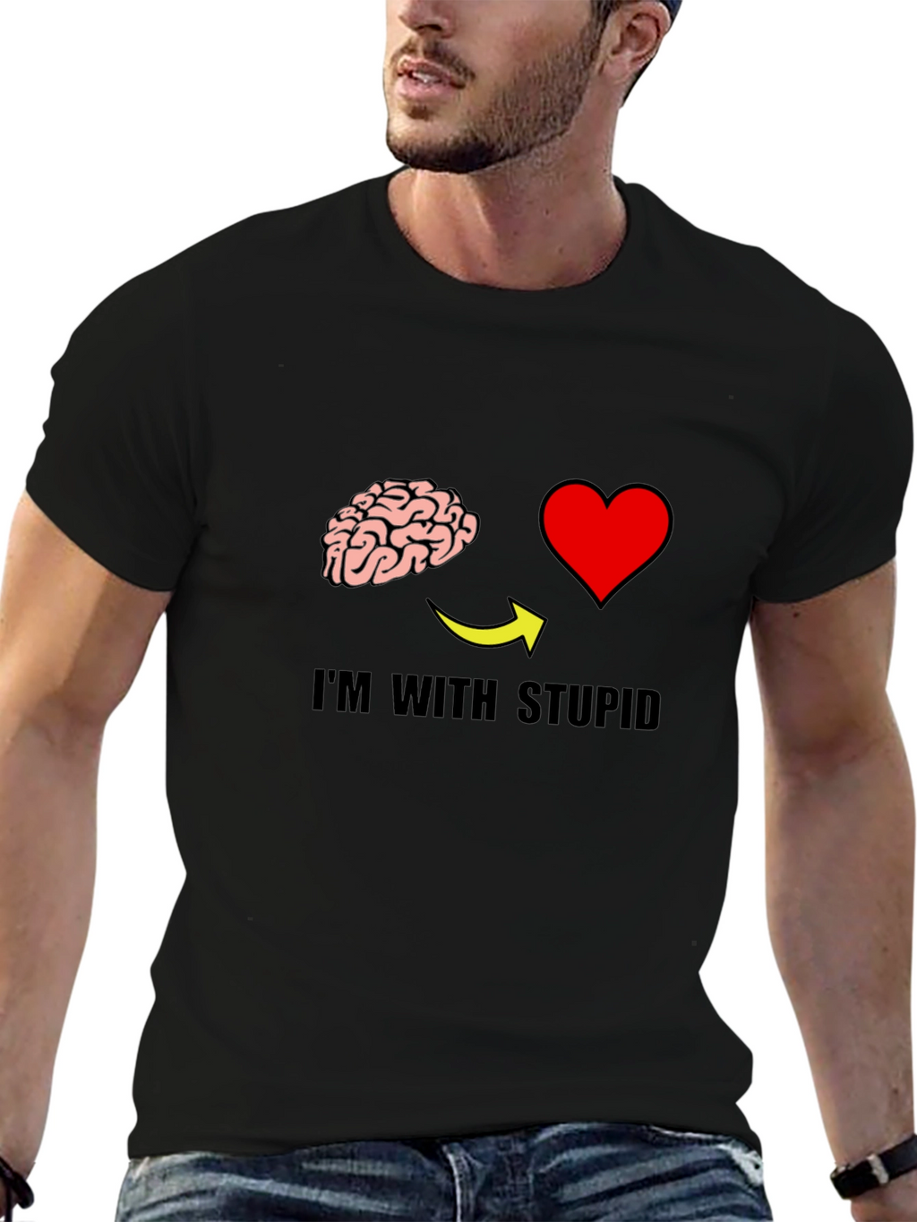 Im With Stupid Graphic T-Shirt