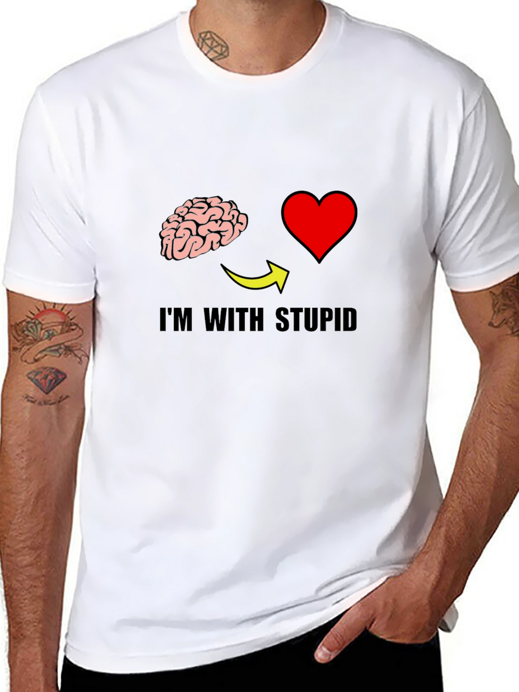 Im With Stupid Graphic T-Shirt