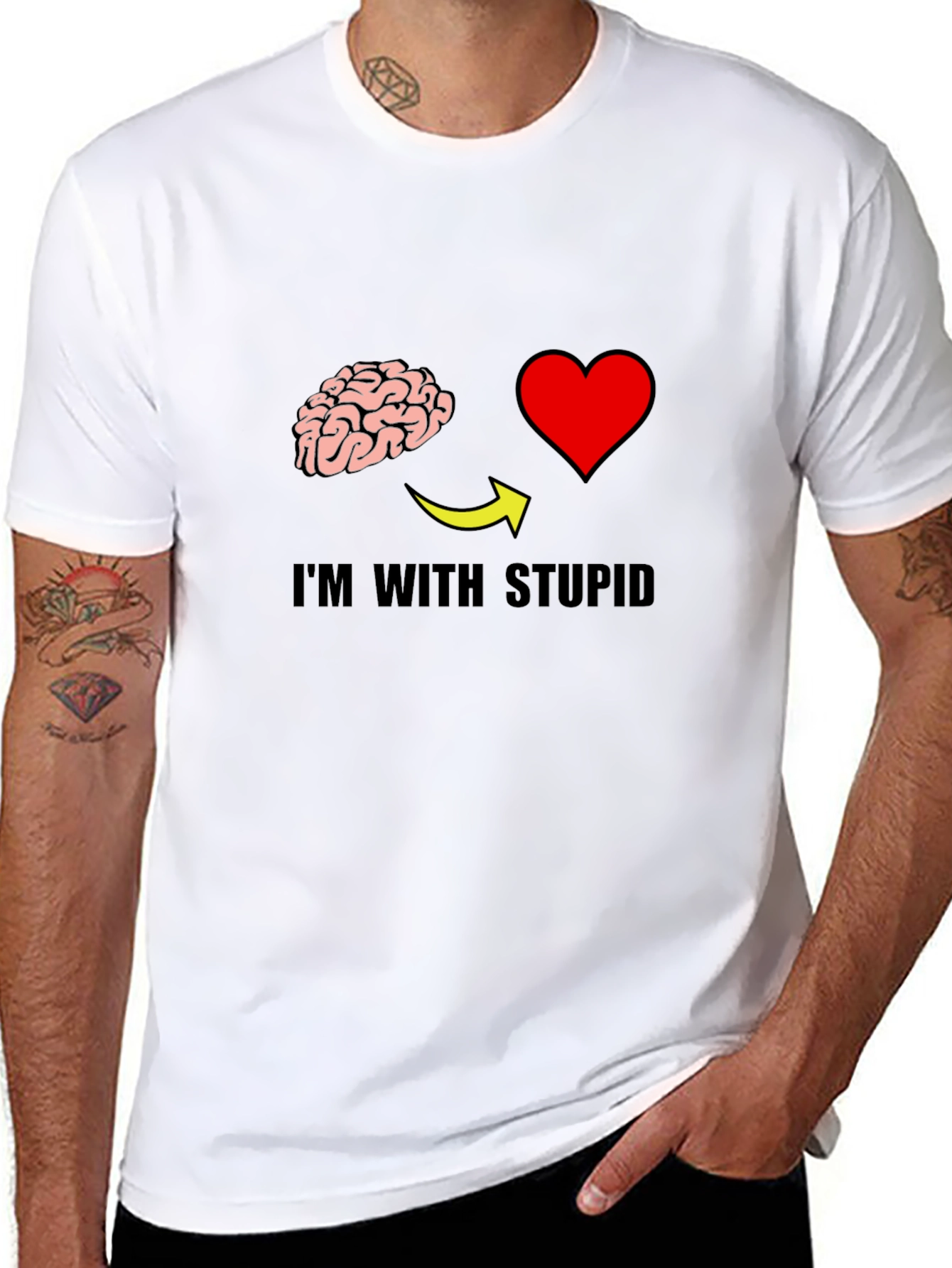 Im With Stupid Graphic T-Shirt
