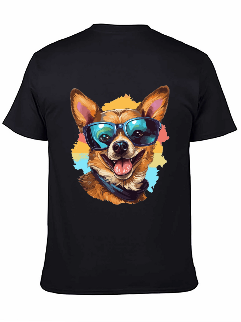 Cool Dog Graphic Tee - Black Cotton T-Shirt