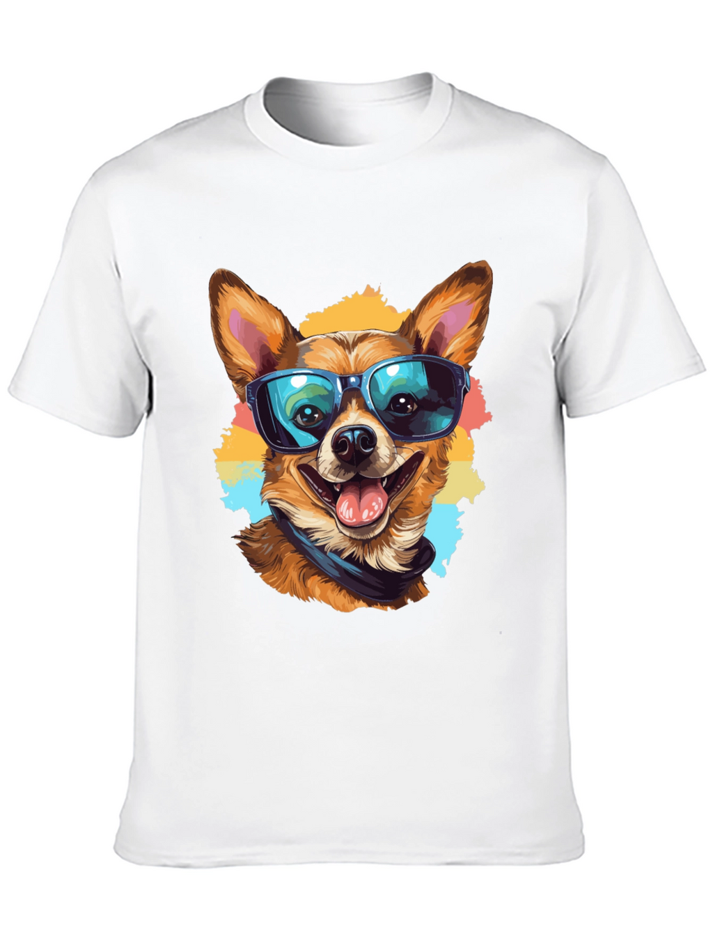 Cool Dog Graphic Tee - Black Cotton T-Shirt