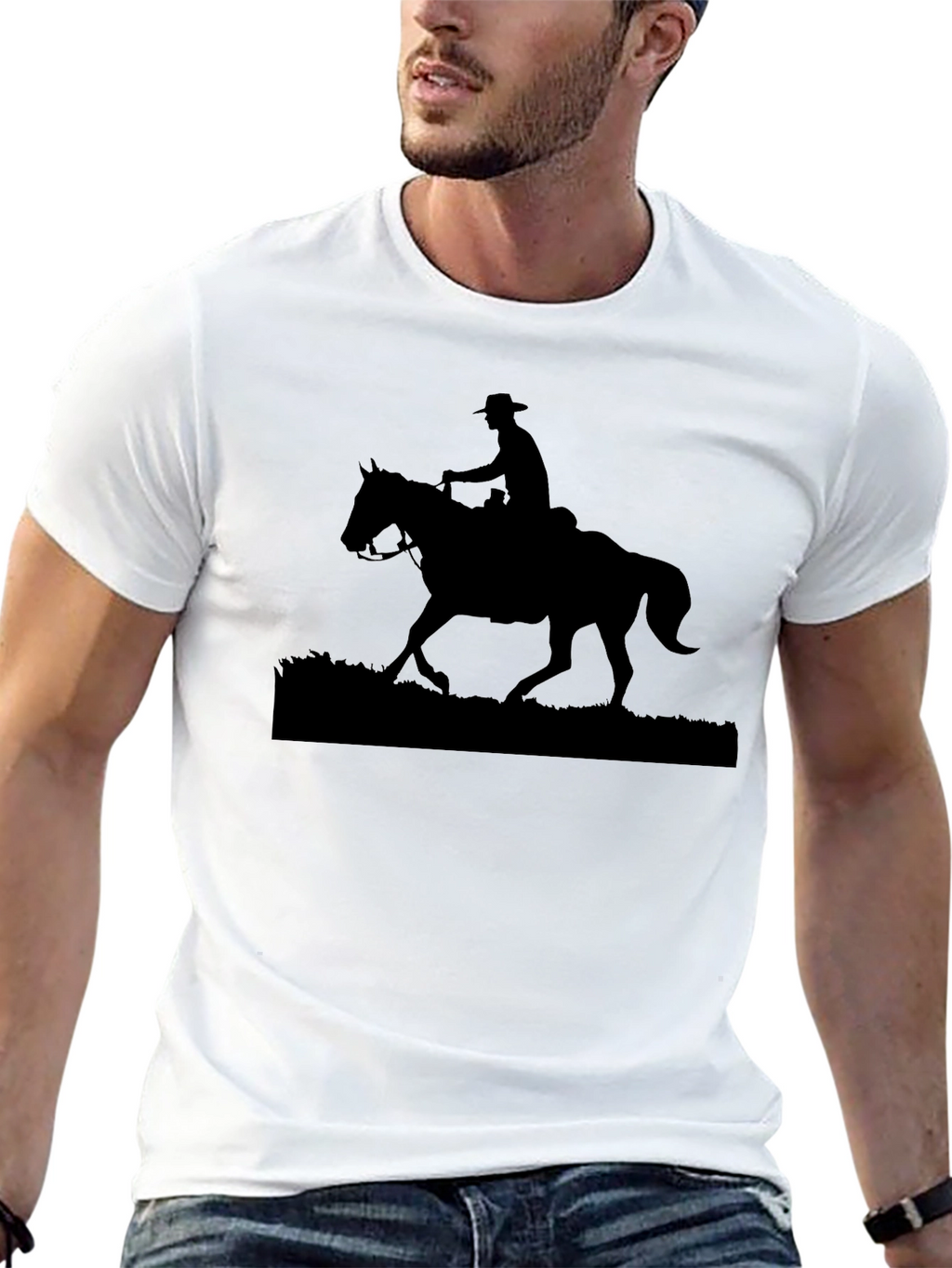 Cowboy Silhouette Black T-Shirt