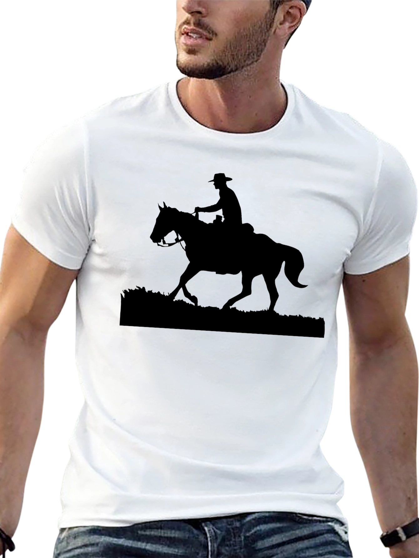 Cowboy Silhouette Black T-Shirt