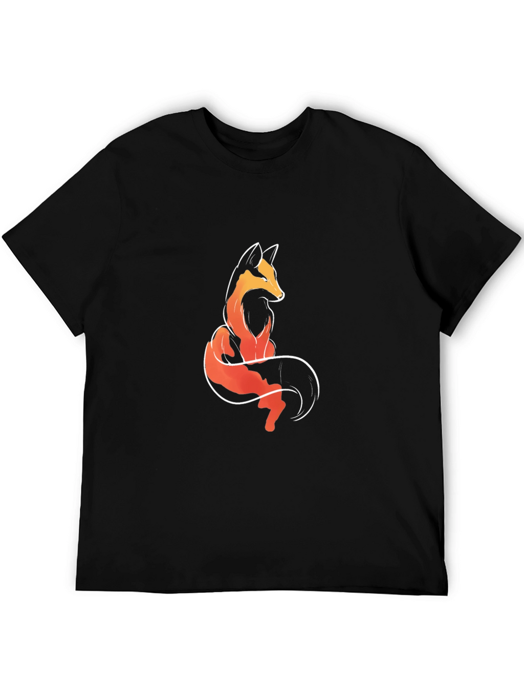 Fox Graphic Tee - Stylish Mens Black T-Shirt